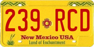 NM license plate 239RCD