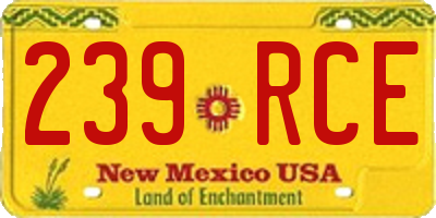 NM license plate 239RCE