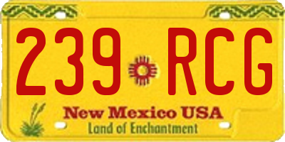 NM license plate 239RCG