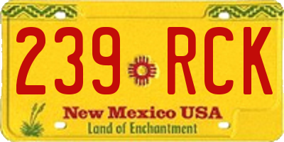 NM license plate 239RCK