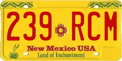 NM license plate 239RCM