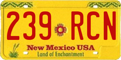NM license plate 239RCN