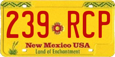 NM license plate 239RCP