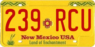 NM license plate 239RCU