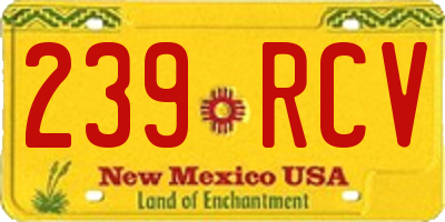 NM license plate 239RCV