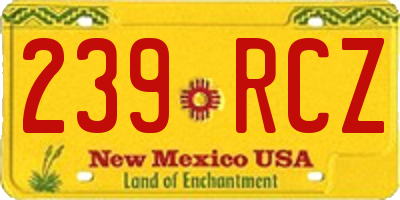 NM license plate 239RCZ