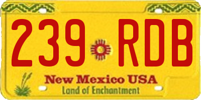 NM license plate 239RDB