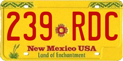NM license plate 239RDC