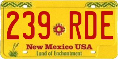 NM license plate 239RDE