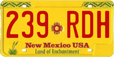 NM license plate 239RDH