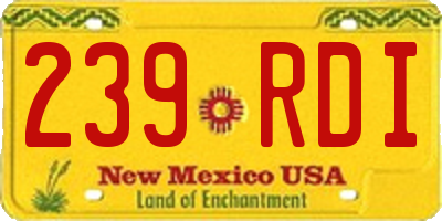 NM license plate 239RDI