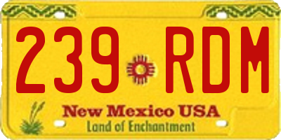 NM license plate 239RDM