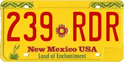 NM license plate 239RDR