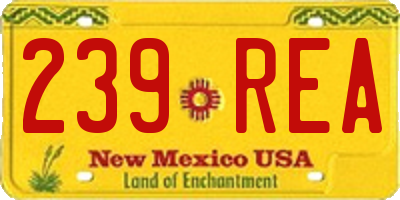 NM license plate 239REA