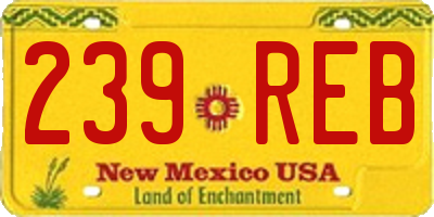 NM license plate 239REB