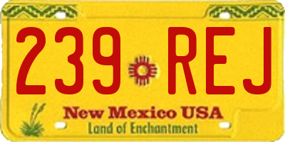 NM license plate 239REJ