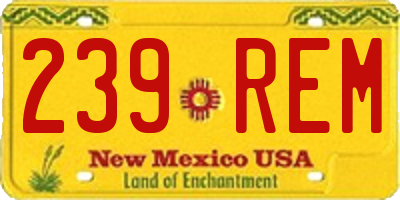 NM license plate 239REM