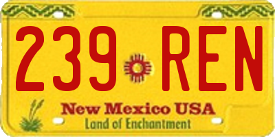 NM license plate 239REN