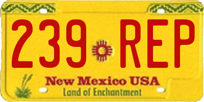 NM license plate 239REP