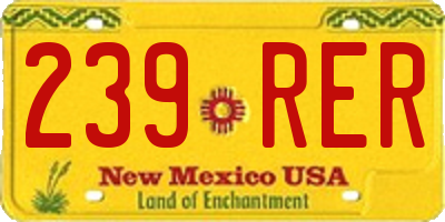 NM license plate 239RER