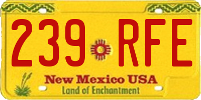 NM license plate 239RFE