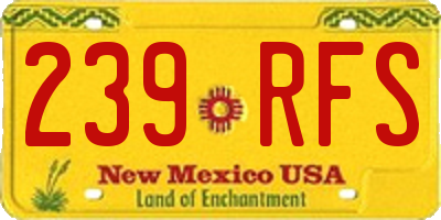 NM license plate 239RFS