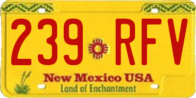 NM license plate 239RFV