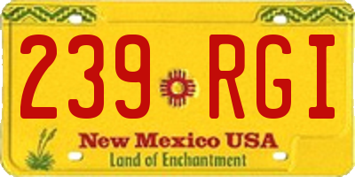 NM license plate 239RGI