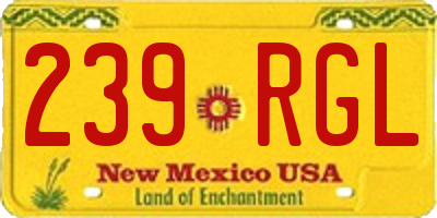 NM license plate 239RGL