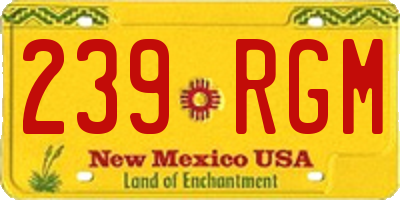 NM license plate 239RGM