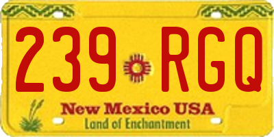 NM license plate 239RGQ