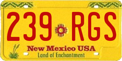 NM license plate 239RGS