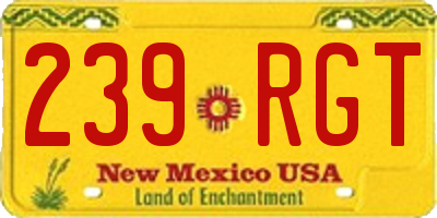 NM license plate 239RGT