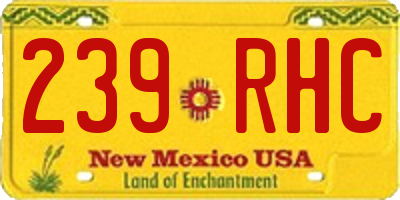 NM license plate 239RHC