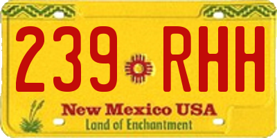 NM license plate 239RHH