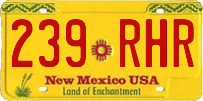 NM license plate 239RHR