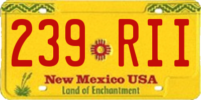 NM license plate 239RII