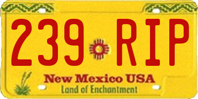 NM license plate 239RIP