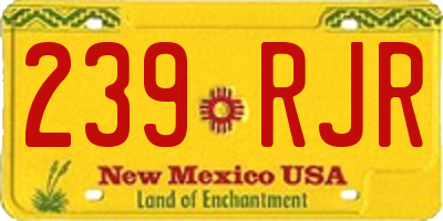 NM license plate 239RJR