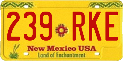 NM license plate 239RKE