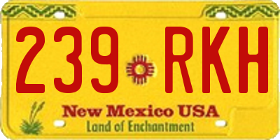 NM license plate 239RKH