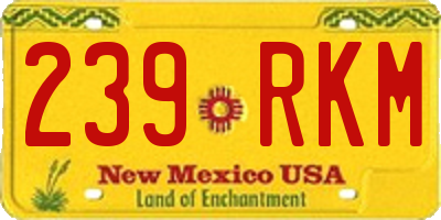 NM license plate 239RKM