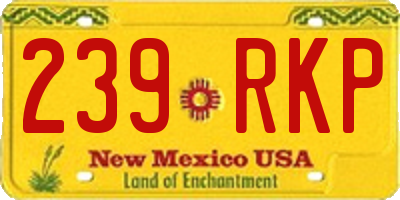NM license plate 239RKP