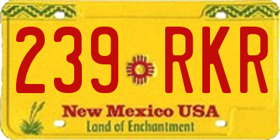 NM license plate 239RKR