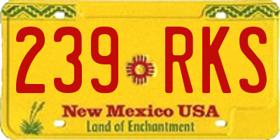 NM license plate 239RKS