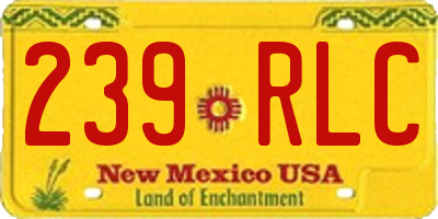 NM license plate 239RLC