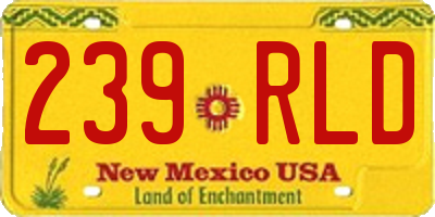 NM license plate 239RLD