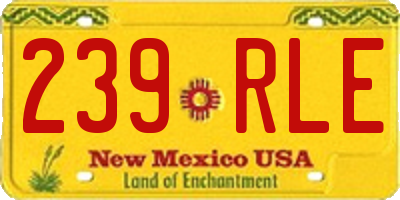 NM license plate 239RLE