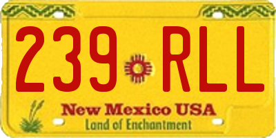 NM license plate 239RLL
