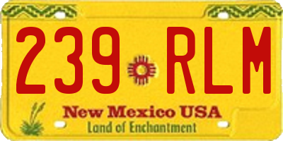 NM license plate 239RLM